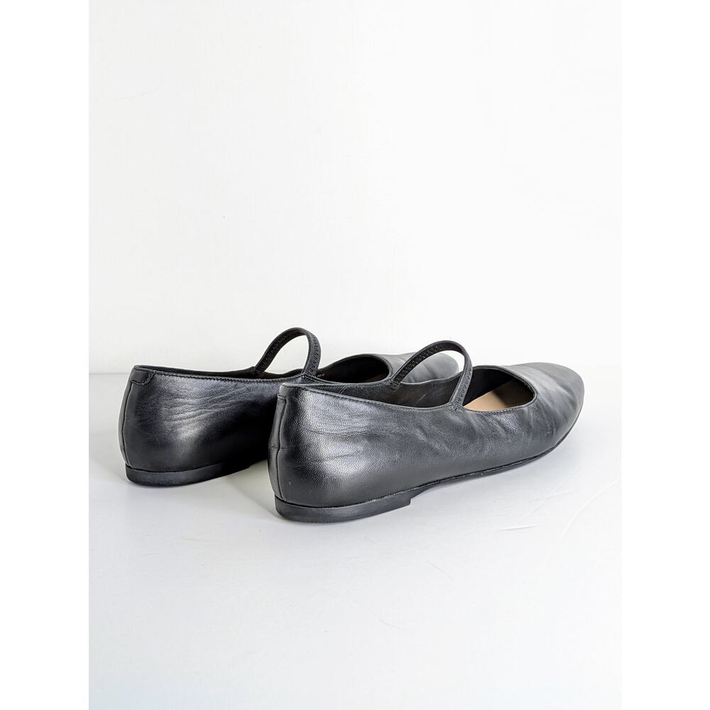 Everlane Black Leather Mary Jane Flats with Slim Strap - Picture 10 of 11